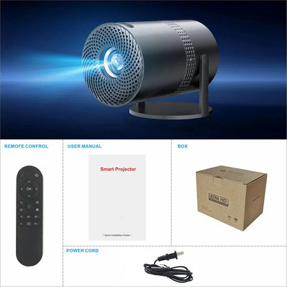 Salange P300 Mini Portable Projector - 4K 8K Video Decoding, 720P HD, Android 11, Wi-Fi, BT 5.1